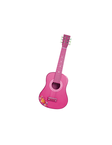 Guitarra De Madera Rosa Con Funda 65 cm | Acordes