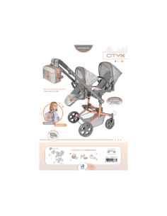 CITYX SILLA GEMELAR PLEGABLE MULTIPOSICI 2