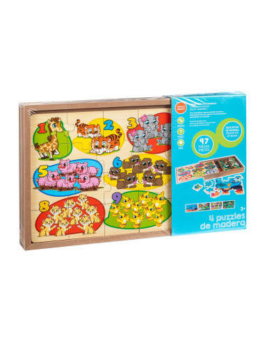 Puzzles De Madera 4 En 1 | Juguetes de Madera