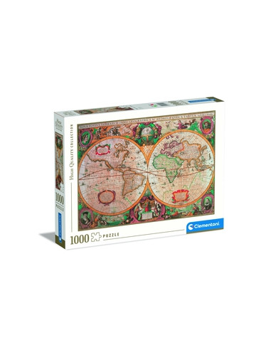 Clementoni, Puzzle 1000pzs Mapa Antiguo