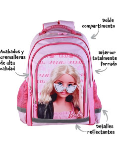 Barbie Mochila Doble Compartimento Adaptable A Carro 41,5... 2