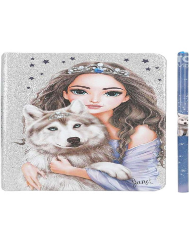 TOPModel Wolf-Cuaderno en Plata Brillante y...
