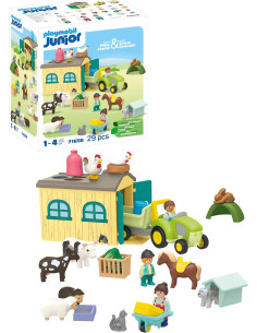 PLAYMOBIL Junior 71656 Aventura en la Granja con Tractor