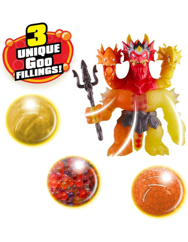 Goo Jit Zu King Hydra Lava Fury - Héroe Estirable