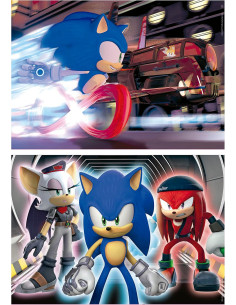 Sonic Prime Neon | Set de 2 Puzzles con 100 Piezas Que... 2