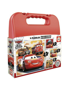 Puzzle Progresivo 12-16-20-25 Piezas Cars en Maleta