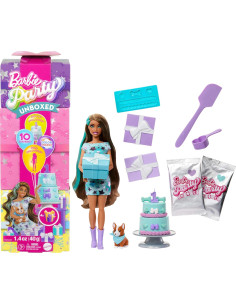 Barbie Party Unboxed Serie Cumpleaños de Mascotas...
