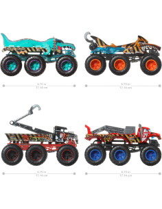 Hot Wheels Coche Monster Trucks Big Rigs. Escala 1:64 con...