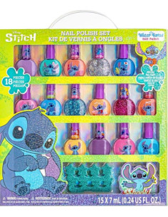 Set de Esmaltes Disney Stitch 15 Colores con Pegatinas