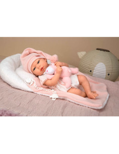 Reborn Ariel Rosa con Cojín 40 cm 2