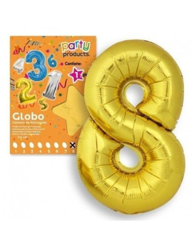 Globo Nº 8 Color Oro 