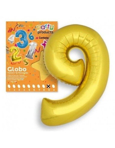 Globo Nº 9 Color Oro 