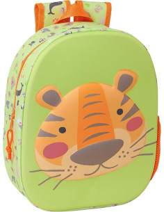 TIGER 3D - Mochila Escolar, con Diseño 3D 33cm
