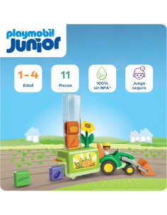 PLAYMOBIL 71773 | Junior | Tractor con sembradora Divertida 2