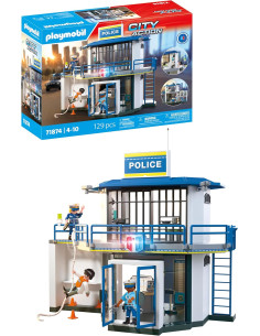 PLAYMOBIL 71874 | Action Heroes | Comisaría con Sala de...