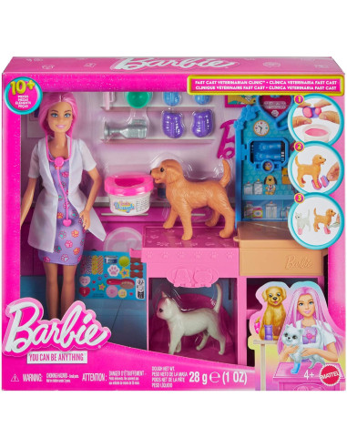 Barbie Clínica veterinaria Conjunto con muñeca...