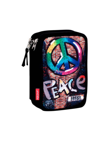 Estuche Plumier Triple Fss Peace