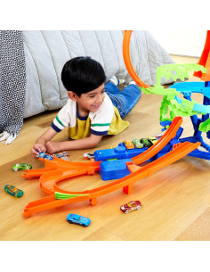 Hot Wheels Choque en el aire Conjunto de pista y coche de... 2