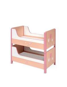 Litera Convertible de Madera para Muñecas Tulipe con Colchón
