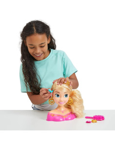 Busto Sparkle Con 14 Accesorios Para Peinar 23cm 2