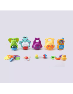 Buhito Sonajero 9 Piezas – Juego sensorial para bebés