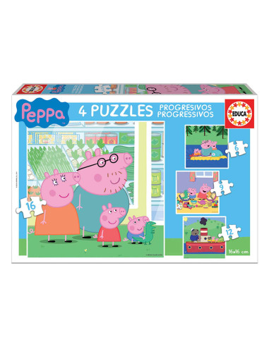 Puzzles progresivos Peppa Pig 16 piezas