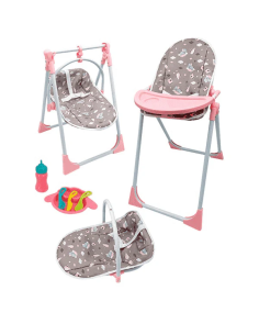 Trona Convertible 3 en 1 PequeBB – Silla alta, columpio y...