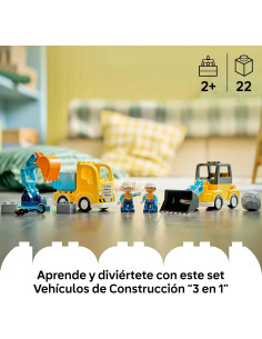 LEGO Duplo Vehículos de Construcción “3en1” - Camiones,... 2