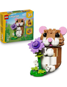 LEGO Creator 3en1 Lindo Hámster con Flor - Figuras de...