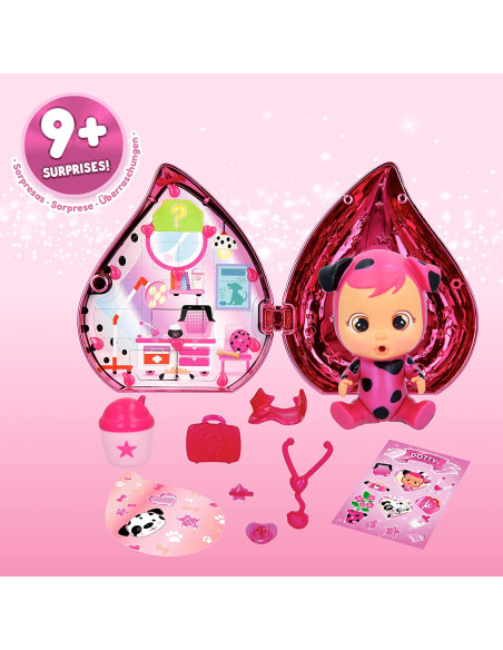BEBÉS LLORONES LÁGRIMAS MÁGICAS Casita Rosa (Pink Edition) | Mini bebé llorón Sorpresa Coleccionable