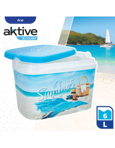 Nevera de playa 6 litros 29x19x20,5 cm 2