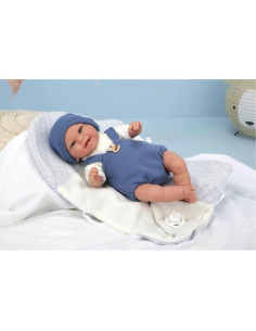 Muñeca elegance 35 cm babyto azul c/manta (muñeco de peso) 2