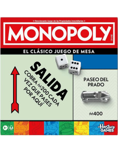 Monopoly Juego de Mesa clásico con Bandeja de...