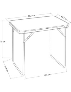 Mesa plegable hierro / madera gris - blanco. 2