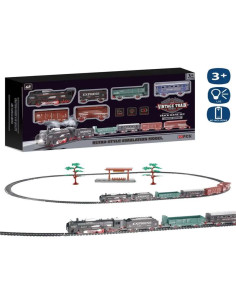 Pista de Tren Locomotora 5 Vagones