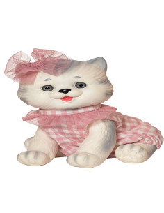 Gato Reborn Blanco Rayas Grises 23 cm 2