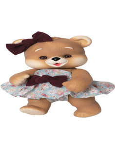 Oso con Vestido Azul y Flores 25 cm