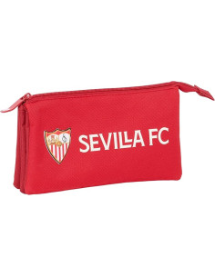 Sevilla FC - Portatodo Triple, Estuche Infantil 22x3x12 cm