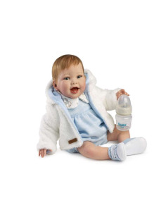 Bebé Reborn Mateo Pelele Lana Azul 42 cm