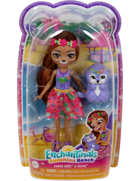 Enchantimals Muñeca Oneda Otter con Mascota Nutria Kelpie