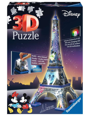 Puzzle 3D Torre Eiffel Disney Noche