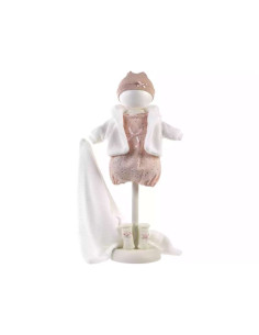 Vestido Muñeca de 38 Cm Con Gorro9, Calcetines y Mantita