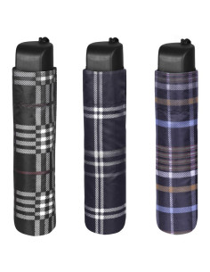 Paraguas plegable manual escoces 54cm surtido