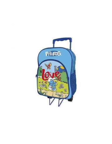 Mochila Carro Trolley Pitufos