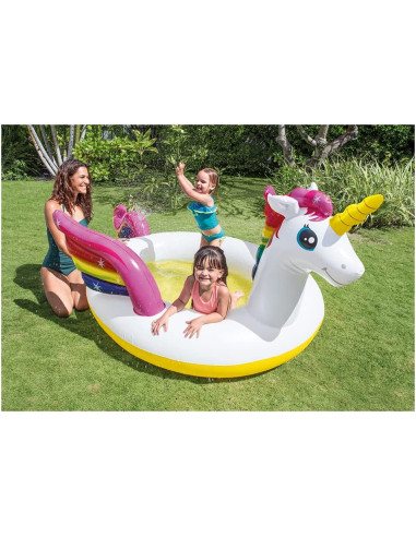  Unicornio Hinchable Piscina con pulverizador,...