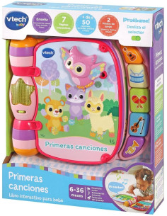 Primeras Canciones Rosa Libro Interactivo para bebés