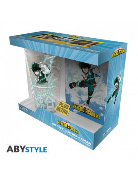 MY HERO ACADEMIA - Pack cristal XXL + Pin´s + libreta "Hero"