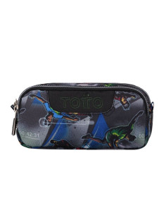 Estuche escolar dos compartimentos estampado fútbol - Sobre