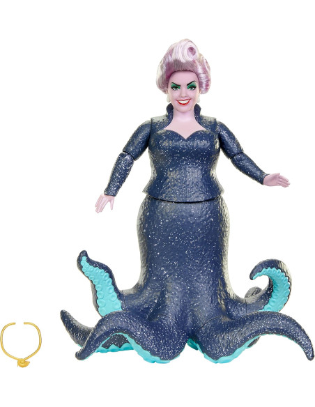 Disney La Sirenita Muñeca Úrsula villana con tentáculos de purpurina articulados