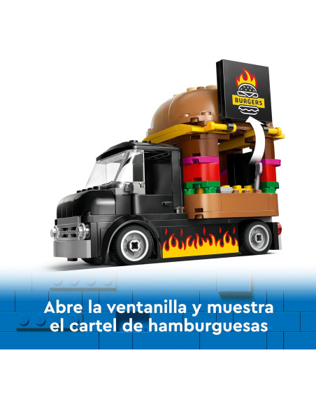 LEGO City Camión Hamburguesería, Food Truck de Juguete